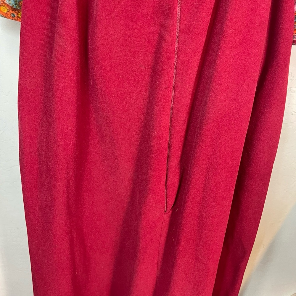 Vintage 60s 70s Lane Bryant Tall Shop One Size Women's House Dress Gown Red - Picture 4 of 6